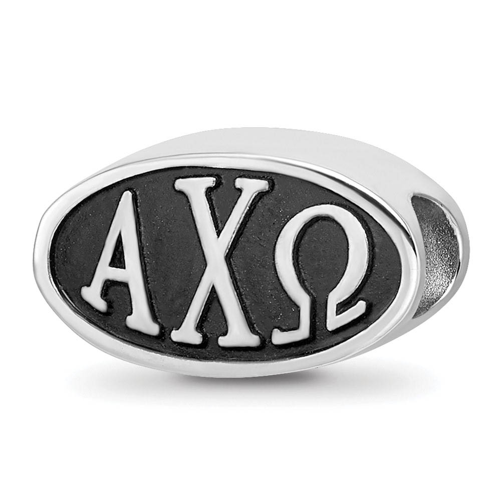 Sterling Silver Alpha Chi Omega Letters Bead Charm