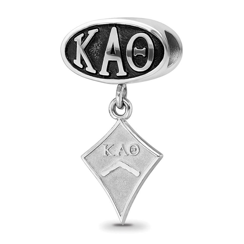 Sterling Silver Kappa Alpha Theta with Kite Dangle Bead Charm