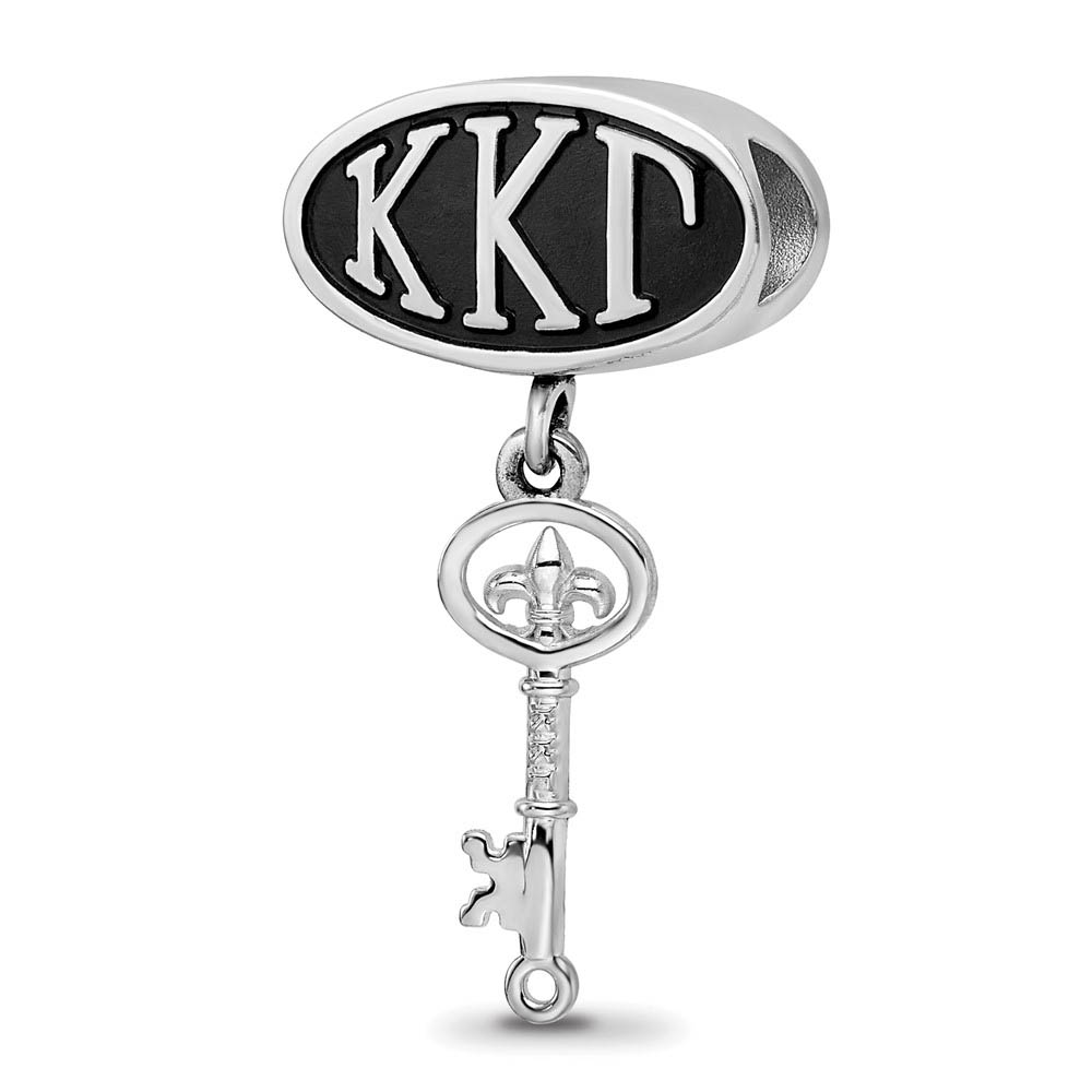 Sterling Silver Kappa Kappa Gamma Key Dangle Bead Charm