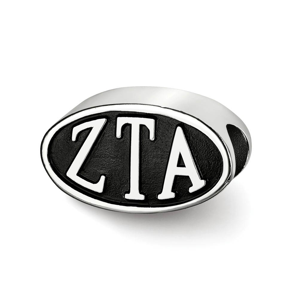 Sterling Silver Zeta Tau Alpha Letters Bead Charm