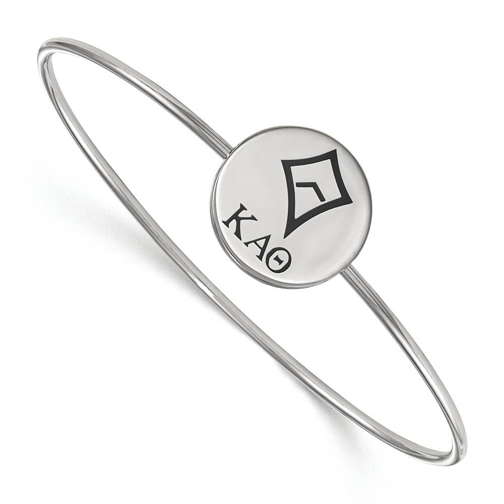 Sterling Silver Kappa Alpha Theta Enamel Kite Bangle - in