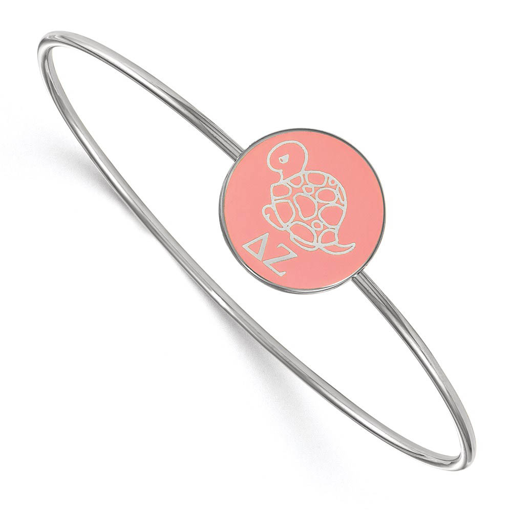Sterling Silver Delta Zeta Enamel Bangle - in