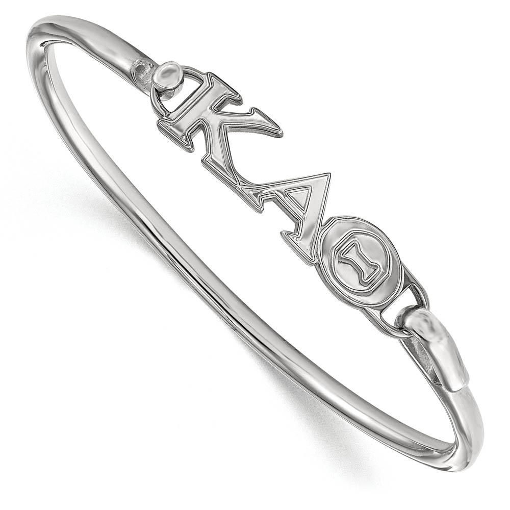 Sterling Silver Kappa Alpha Theta Small Clasp Bangle - in