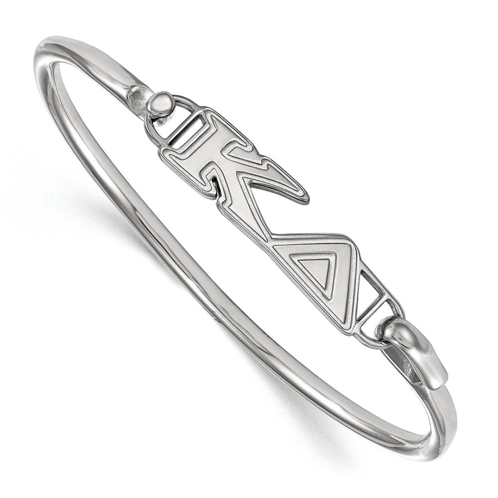 Sterling Silver Kappa Delta Small Clasp Bangle - in