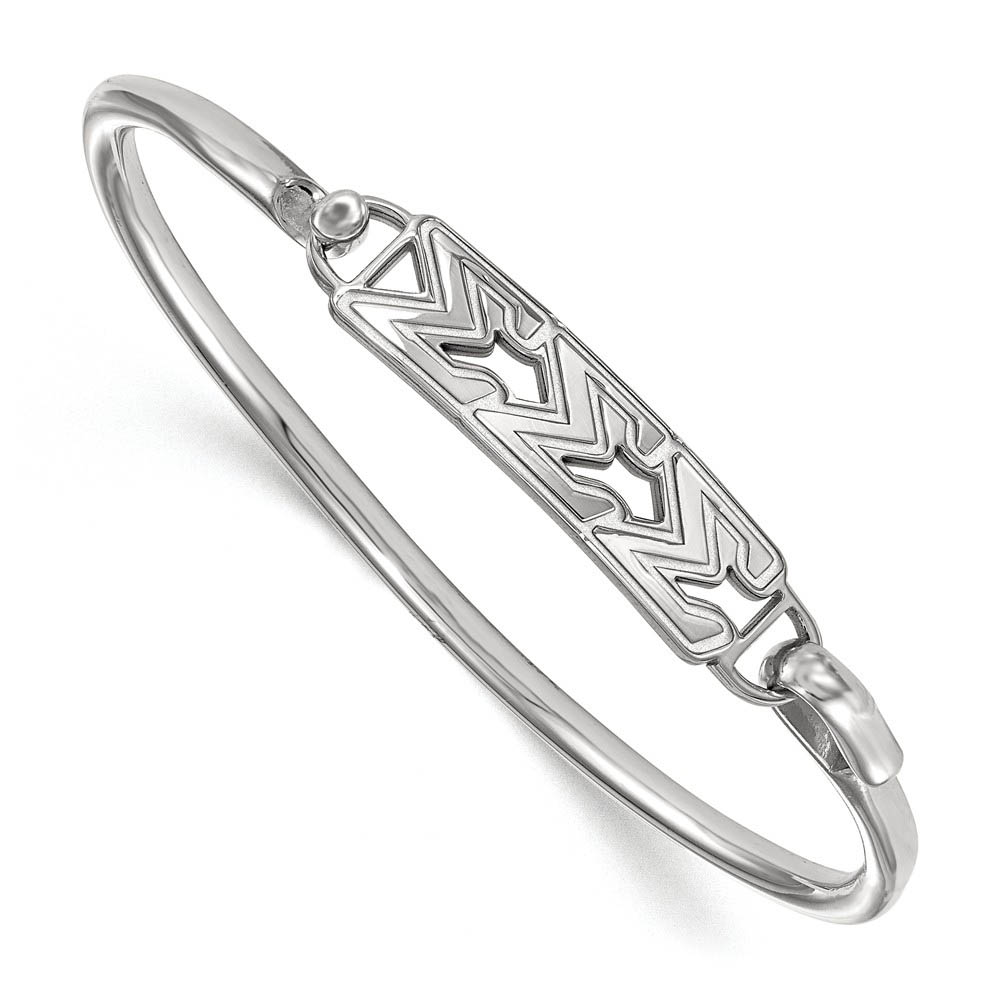 Sterling Silver Sigma Sigma Sigma Small Clasp Bangle - in