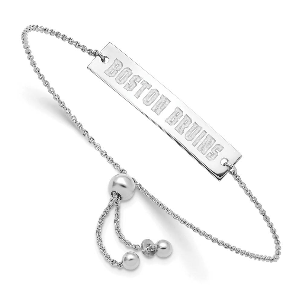 Sterling Silver NHL Boston Bruins Bar Adj. Bracelet