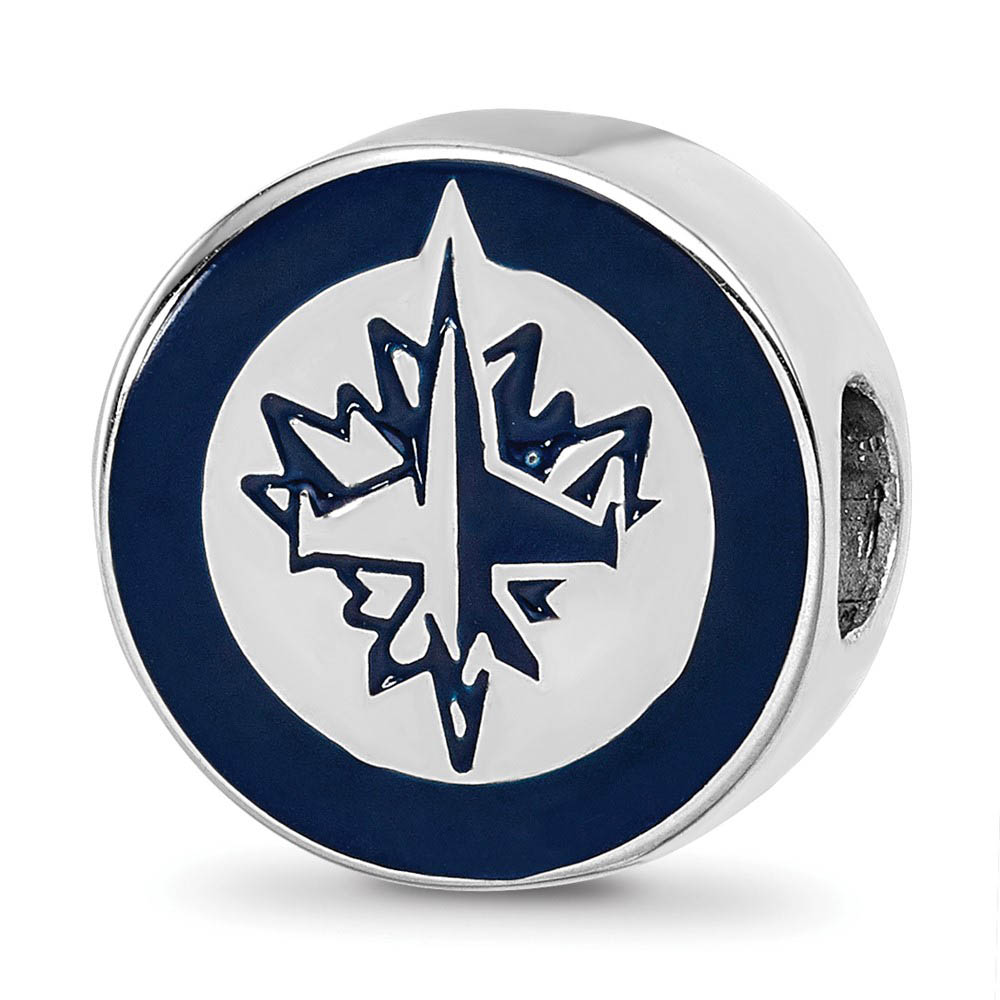 Sterling Silver NHL Winnipeg Jets Enamel Bead Charm