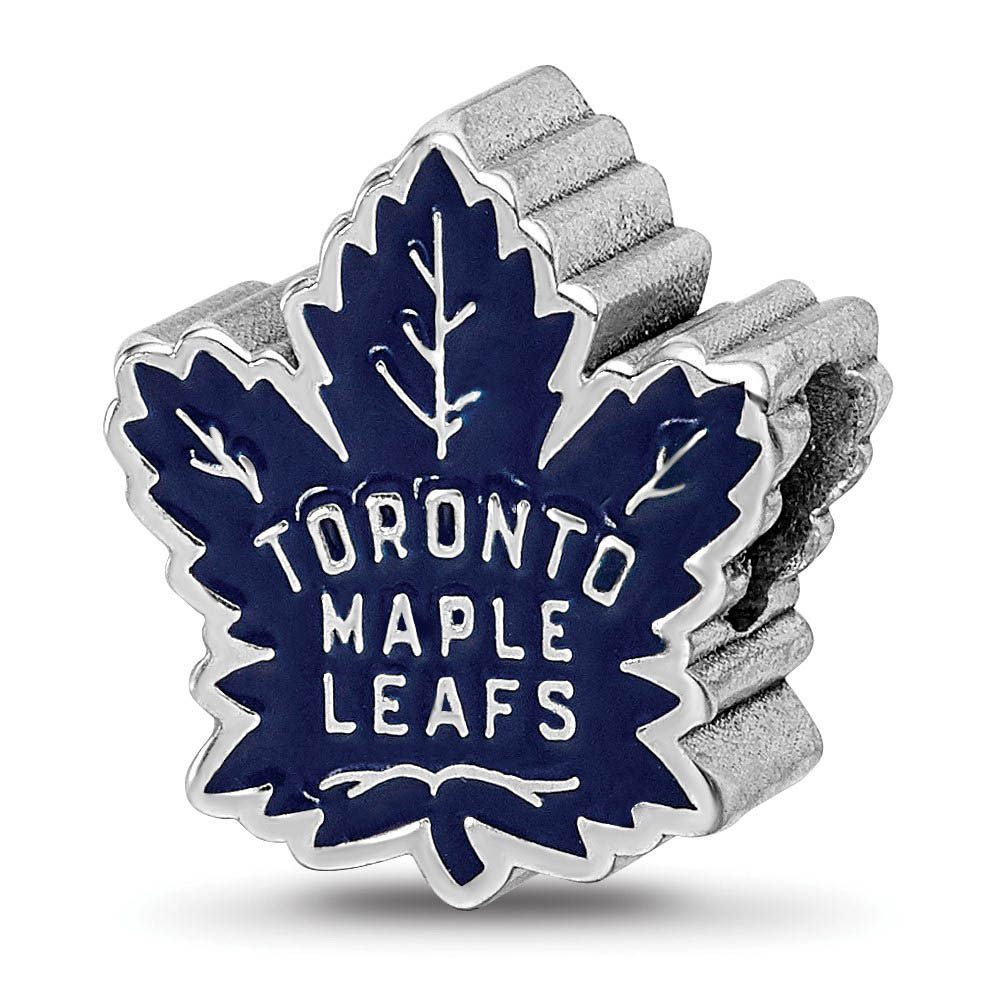 Sterling Silver NHL Toronto Maple Leafs Enamel Bead Charm