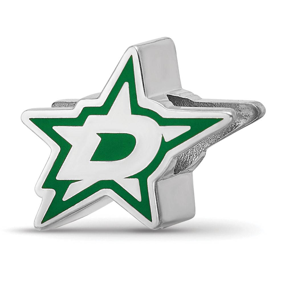 Sterling Silver NHL Dallas Stars Enamel Bead Charm