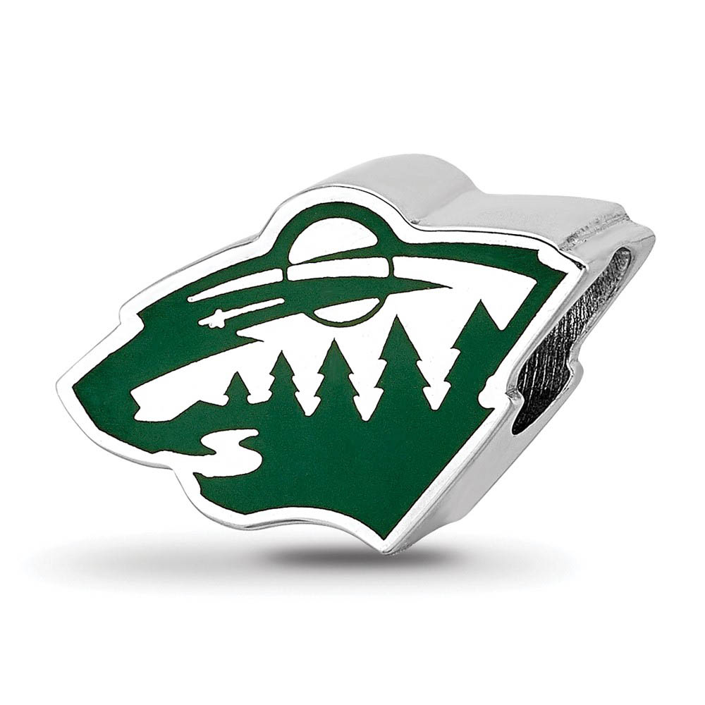 Sterling Silver NHL Minnesota Wild Enamel Bead Charm