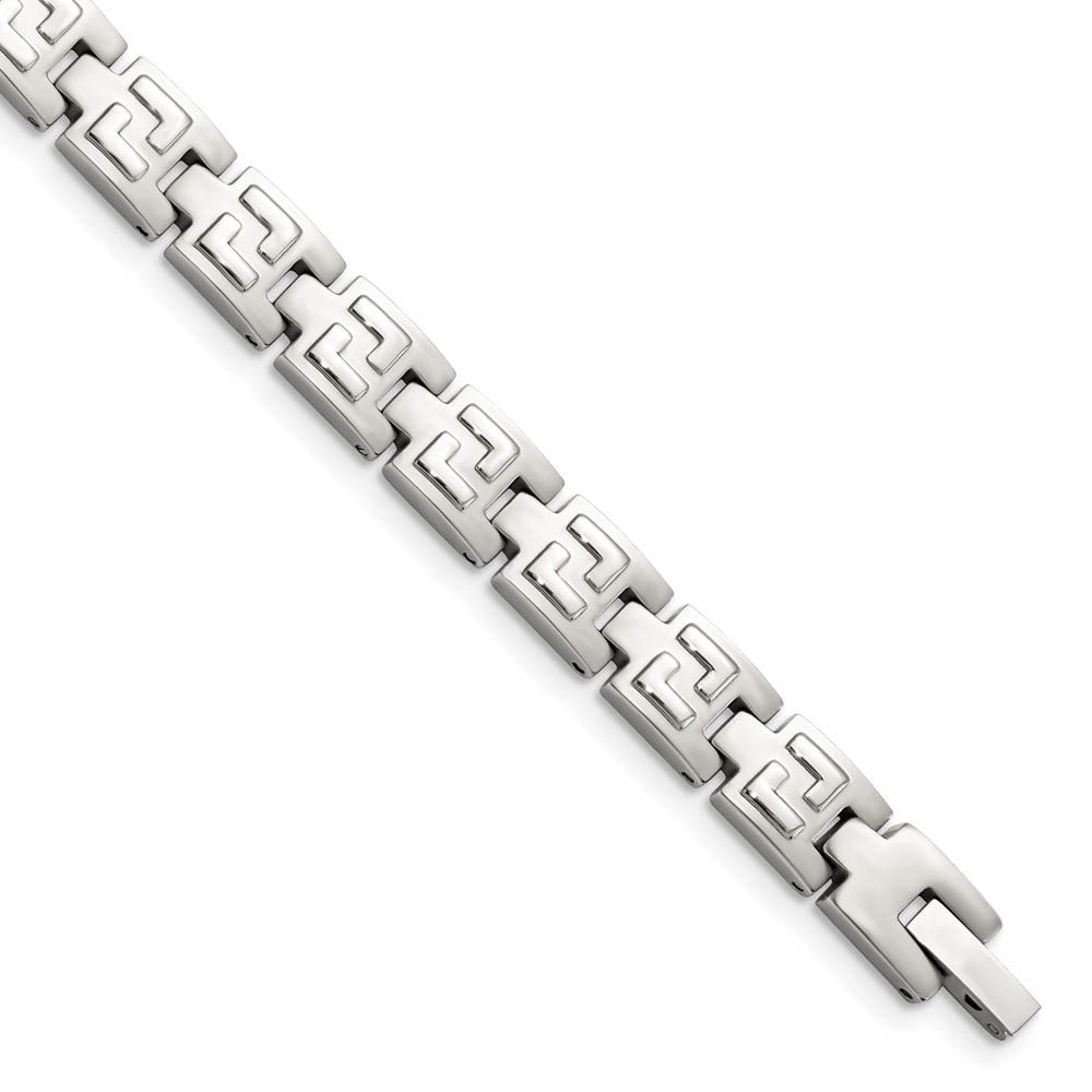 Men&#039;s Stainless Steel Multi Finish Bracelet, 8.5 Inch