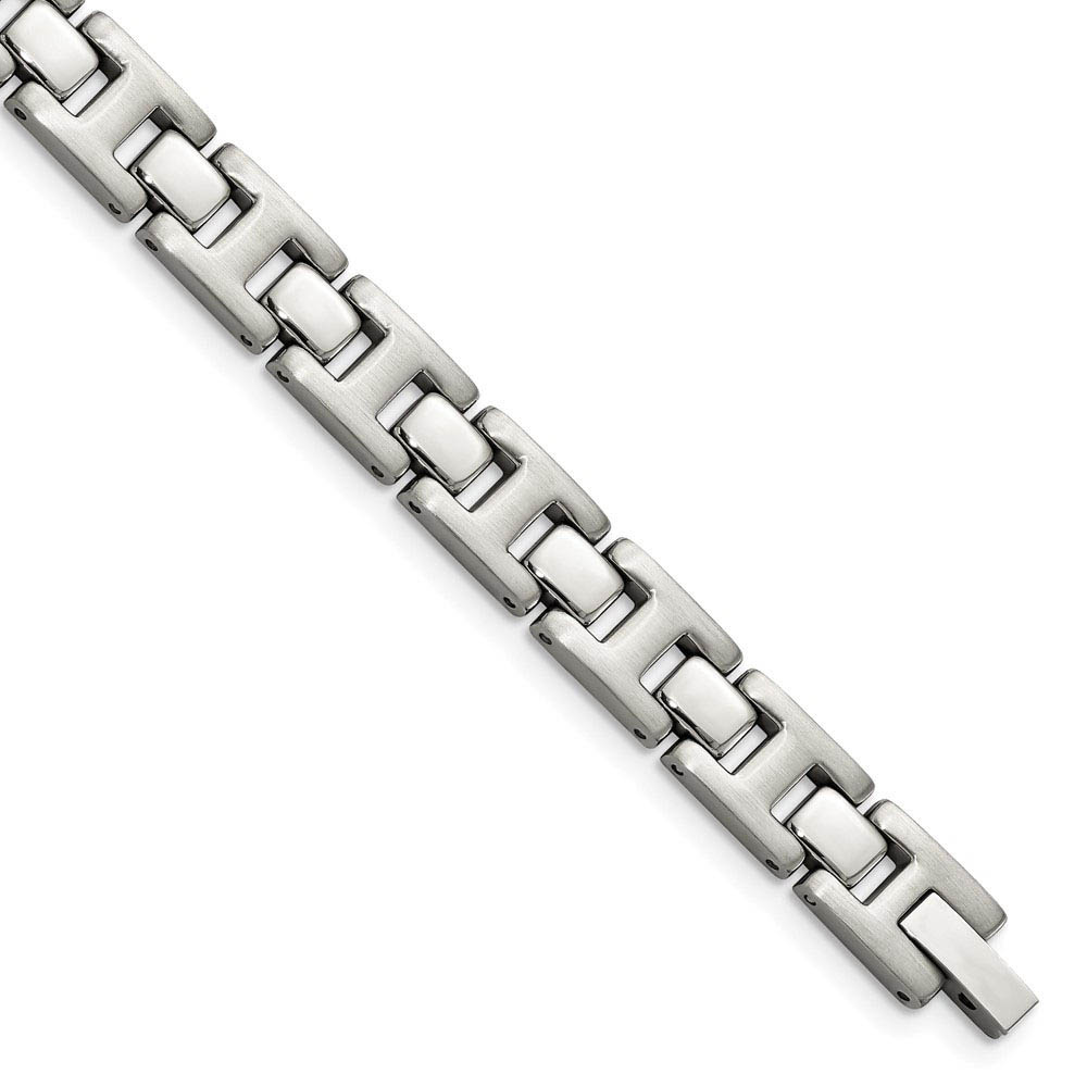 Men&#039;s Stainless Steel H Link Bracelet, 8.5 Inch