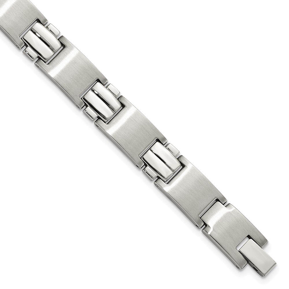 Men's 10mm Stainless Steel Multi Finish Bracelet