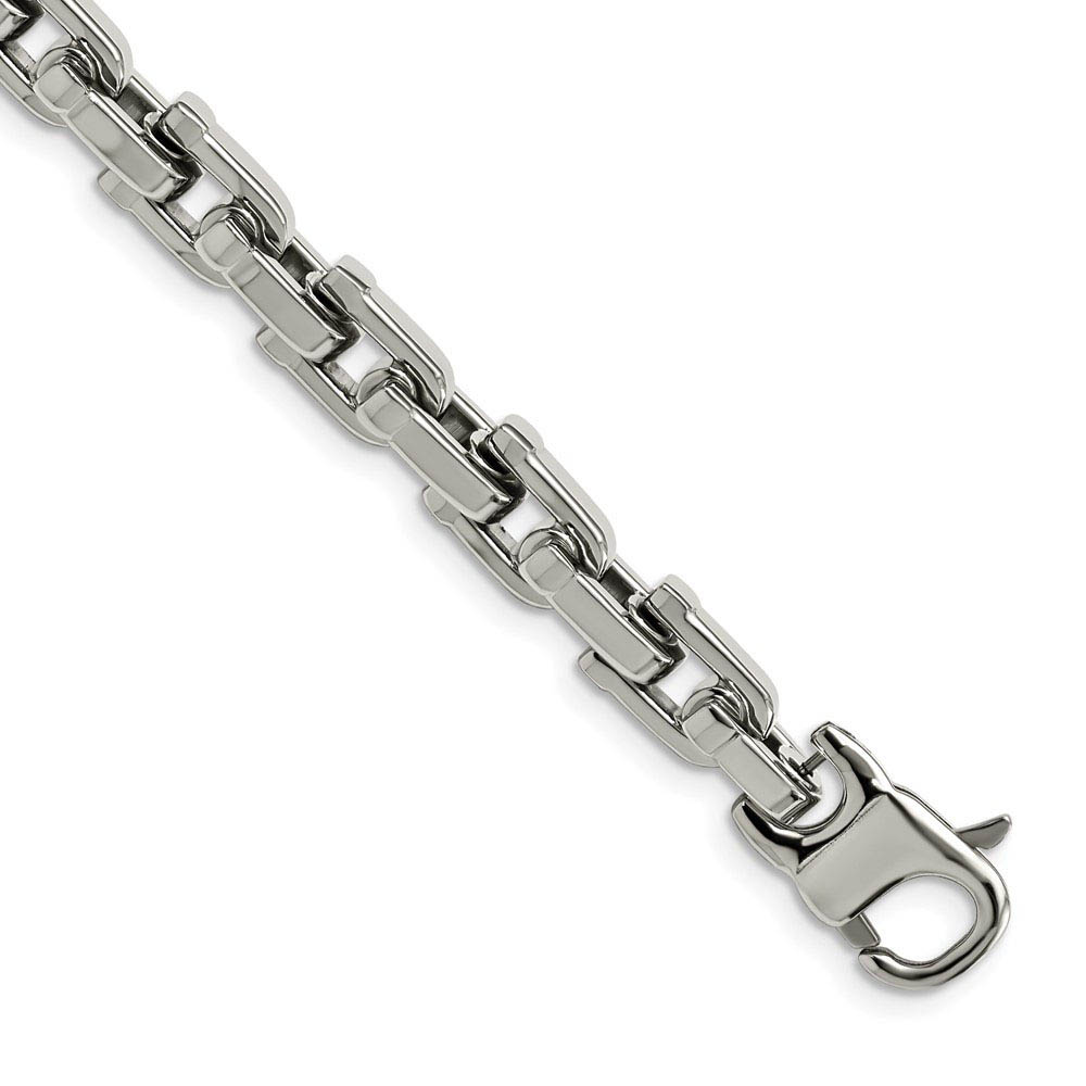 Men&#039;s Stainless Steel Polished Shackle Link Bracelet, 8.5 Inch