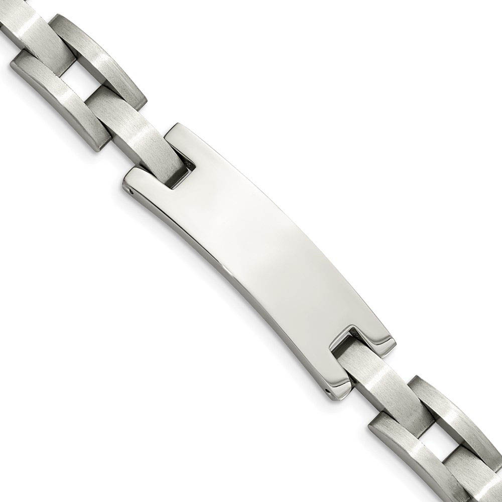 Men&#039;s Stainless Steel 12mm I.D. Bracelet, 9.25 Inch