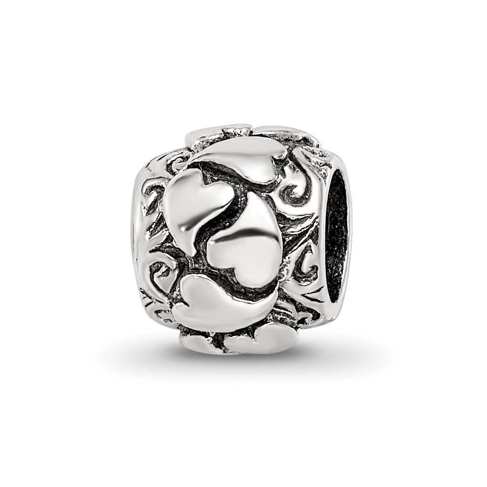 Sterling Silver Hearts Bead Charm