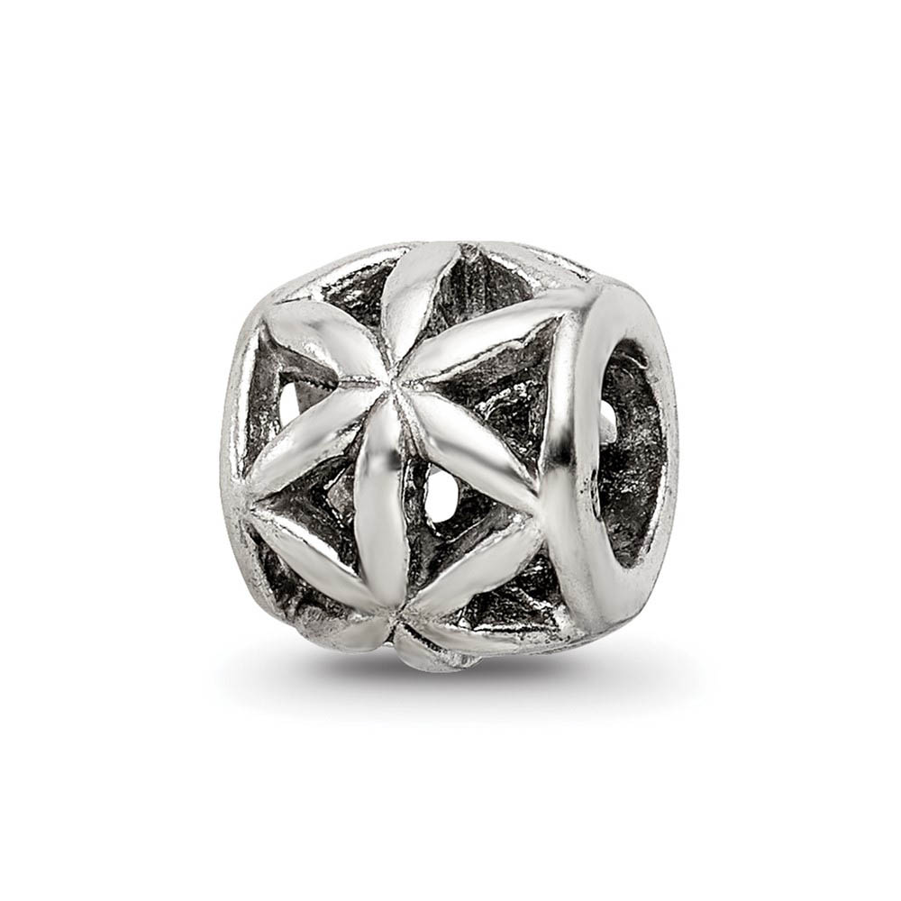 Sterling Silver Floral Bali Bead Charm