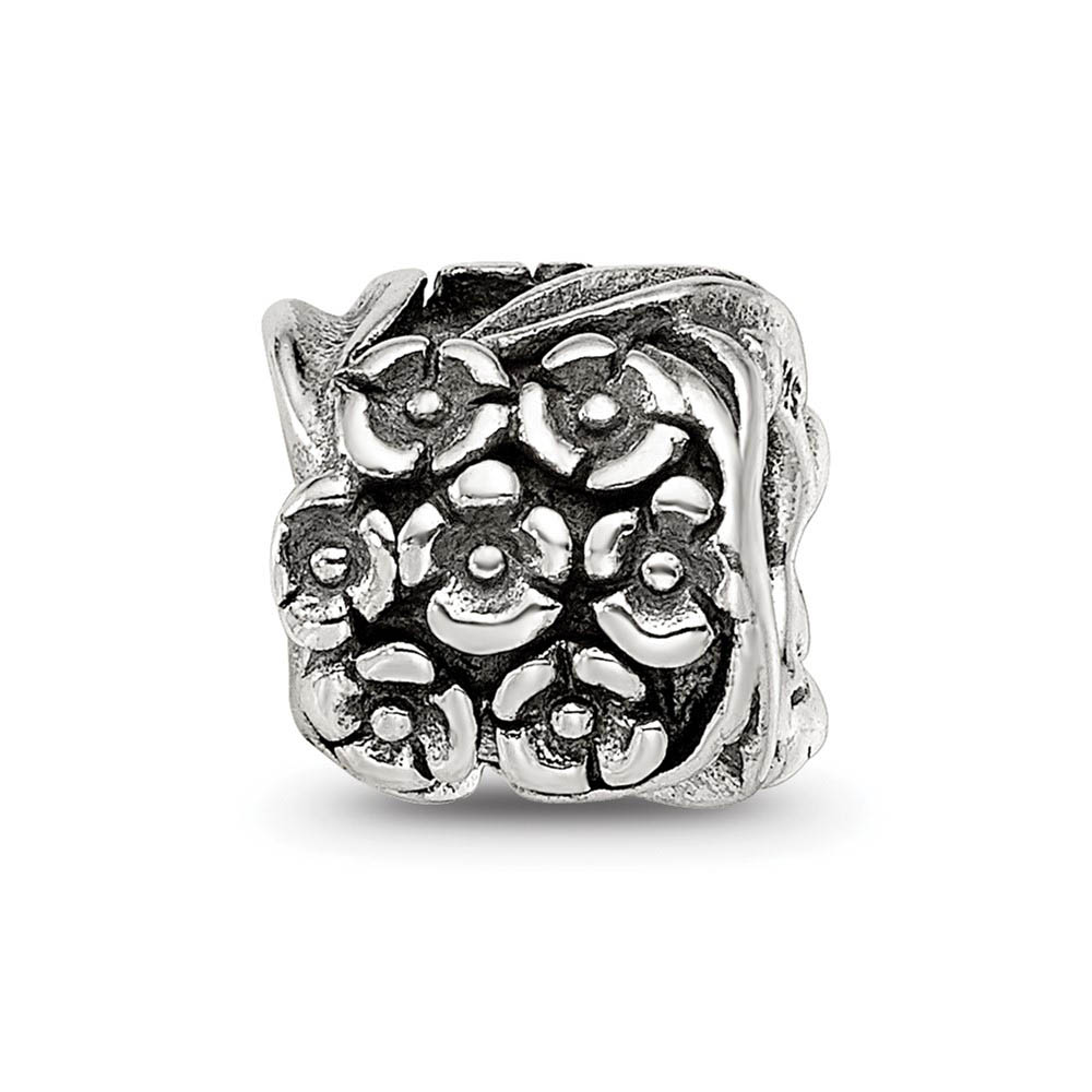 Sterling Silver Blooming Flowers Bead Charm