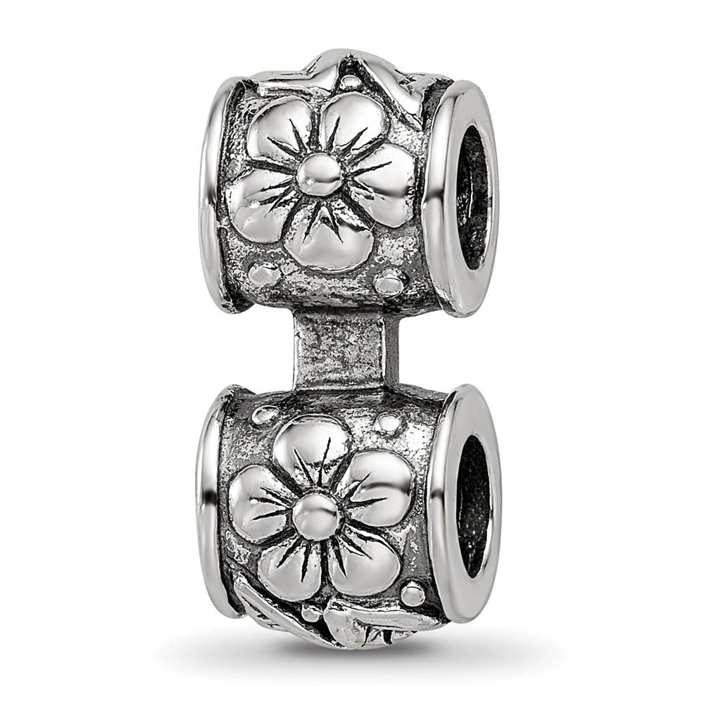 Sterling Silver Floral Connector Bead Charm