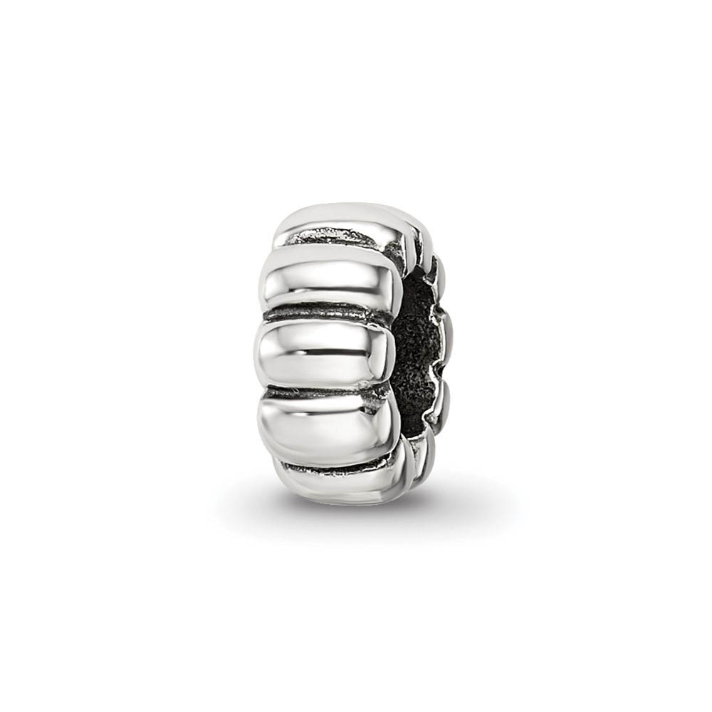 Sterling Silver Fluted Spacer Bead Charm