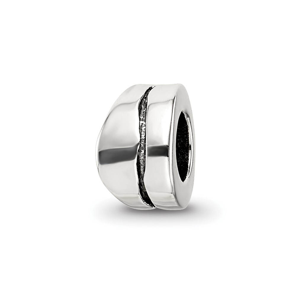 Sterling Silver Grooved Spacer Bead Charm