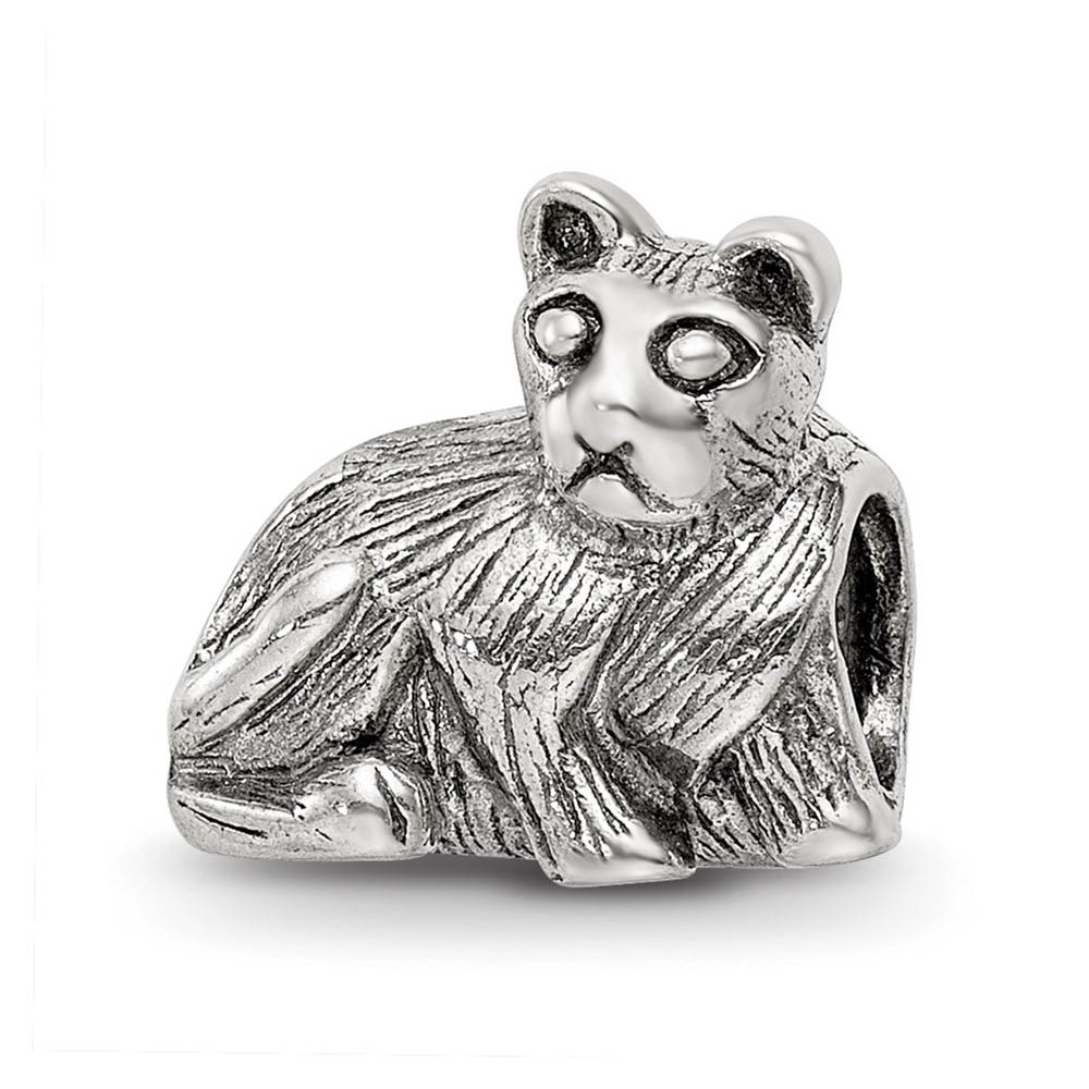 Sterling Silver Cat Ready to Pounce Bead Charm