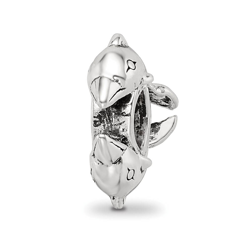 Sterling Silver Dolphins Bead Charm