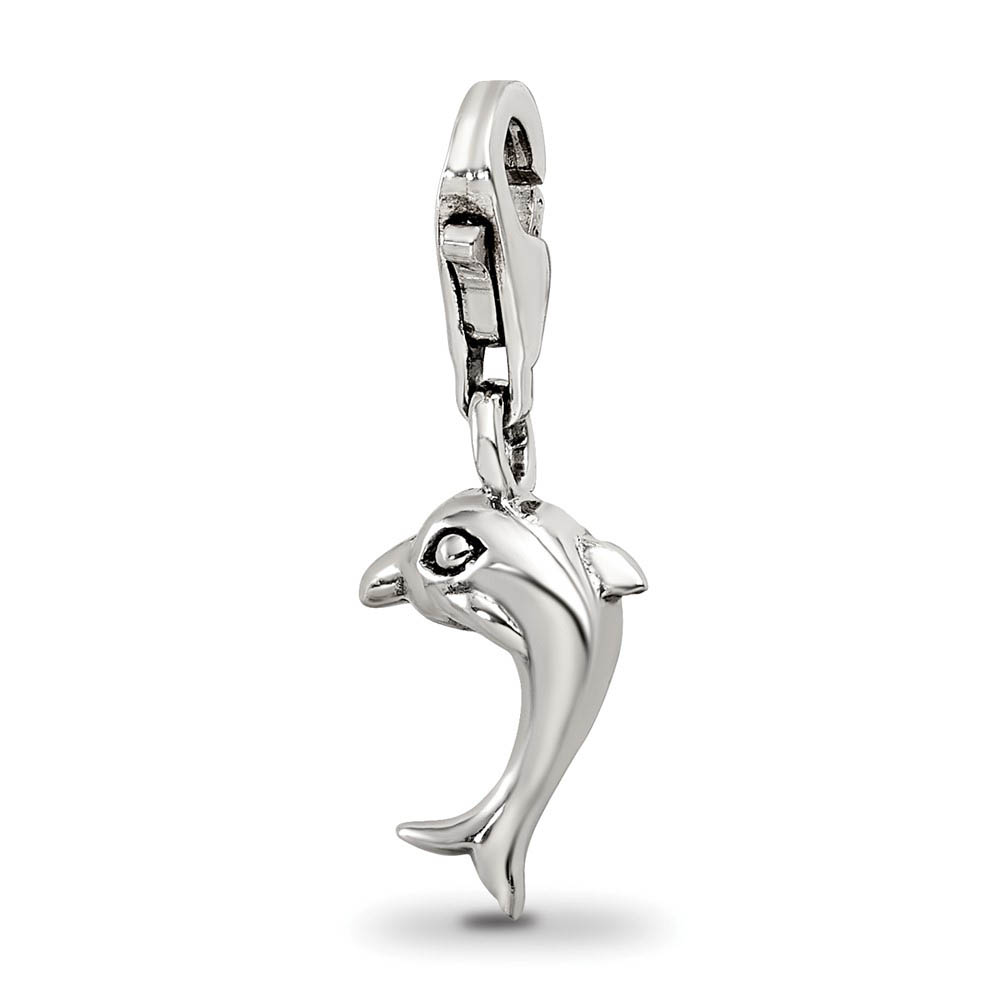 Sterling Silver Dolphin Clip-on Bead Charm