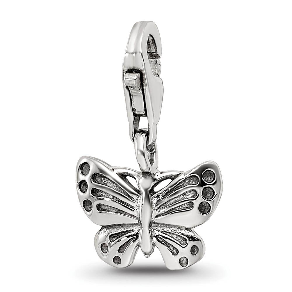 Sterling Silver Butterfly Clip-on Bead Charm