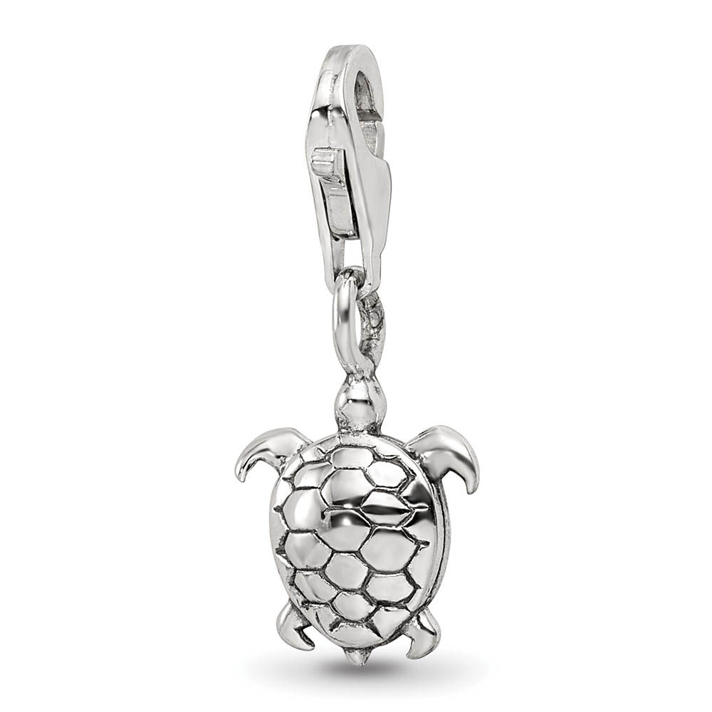 Sterling Silver Turtle Clip-on Bead Charm