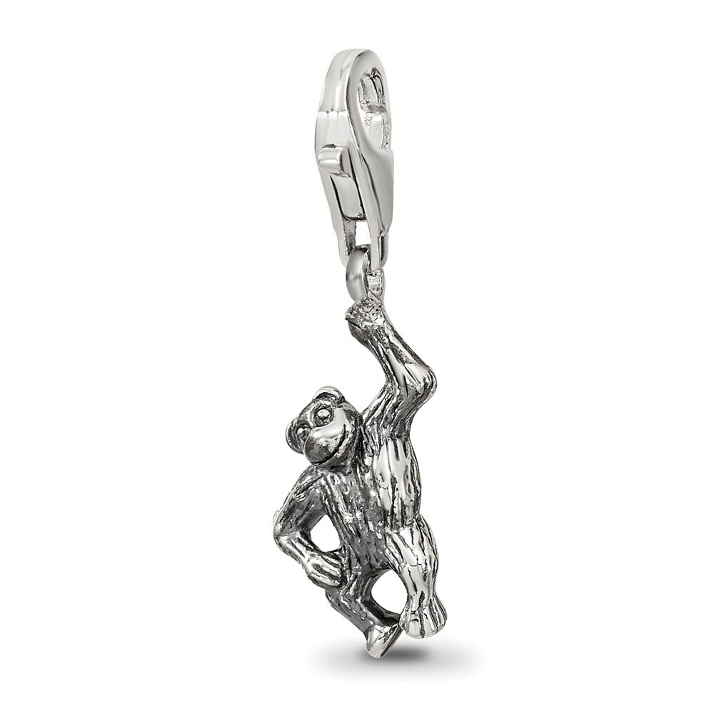 Sterling Silver Monkey Clip-on Bead Charm