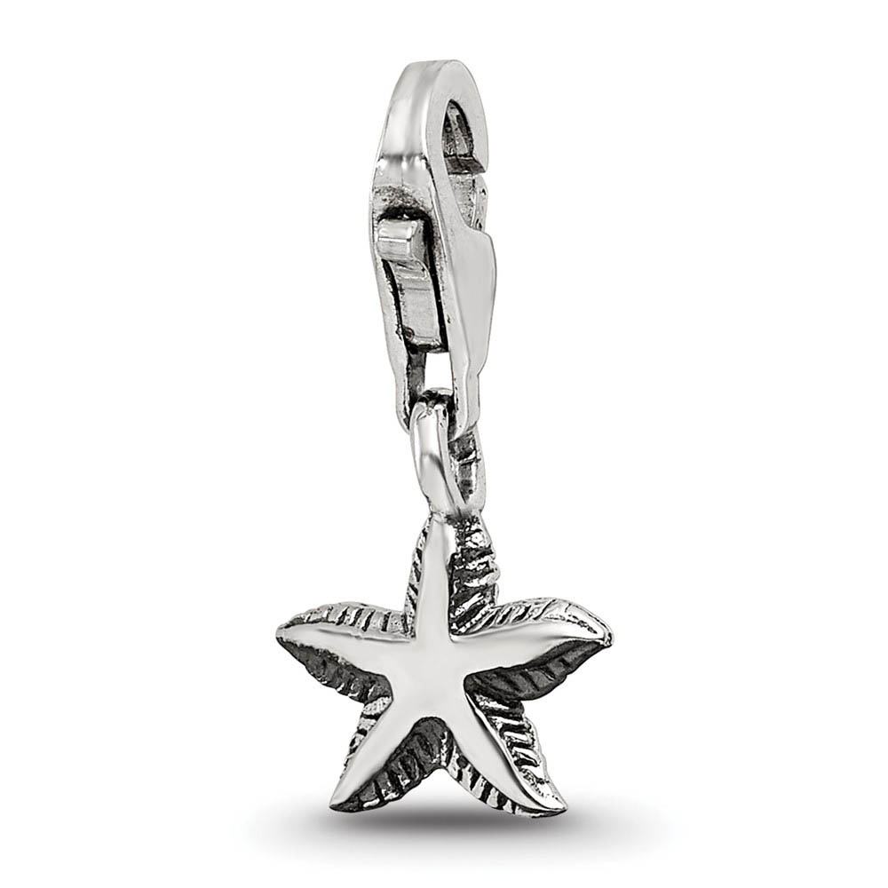 Sterling Silver Starfish Clip-on Bead Charm