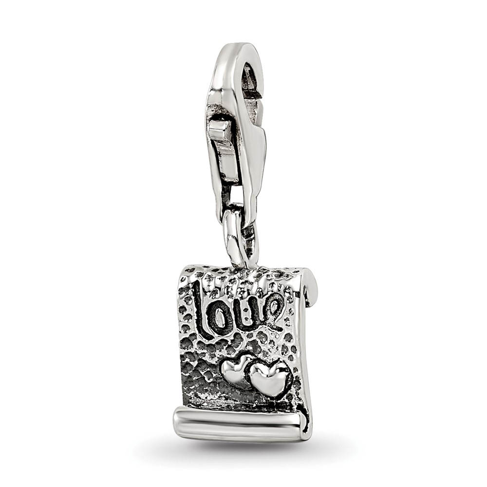 Sterling Silver Love Note Clip-on Bead Charm