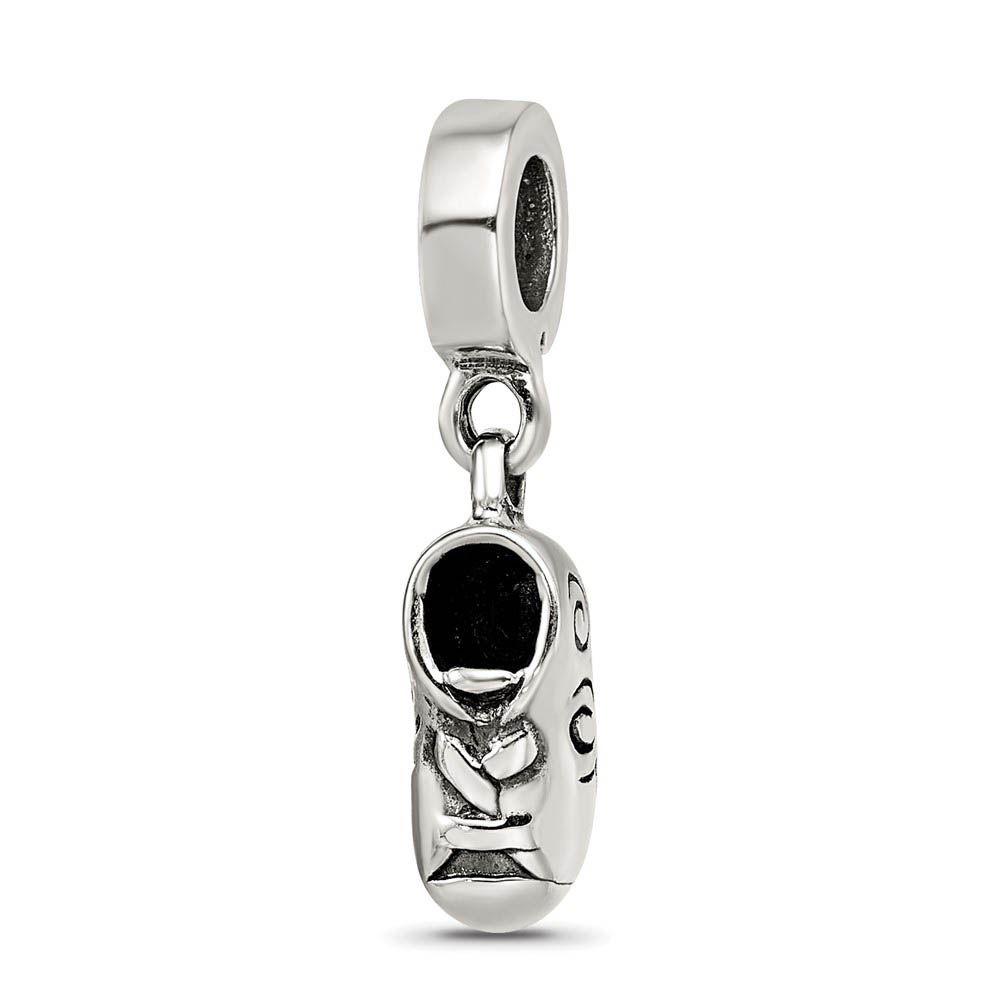 Sterling Silver Baby Shoe Dangle Bead Charm