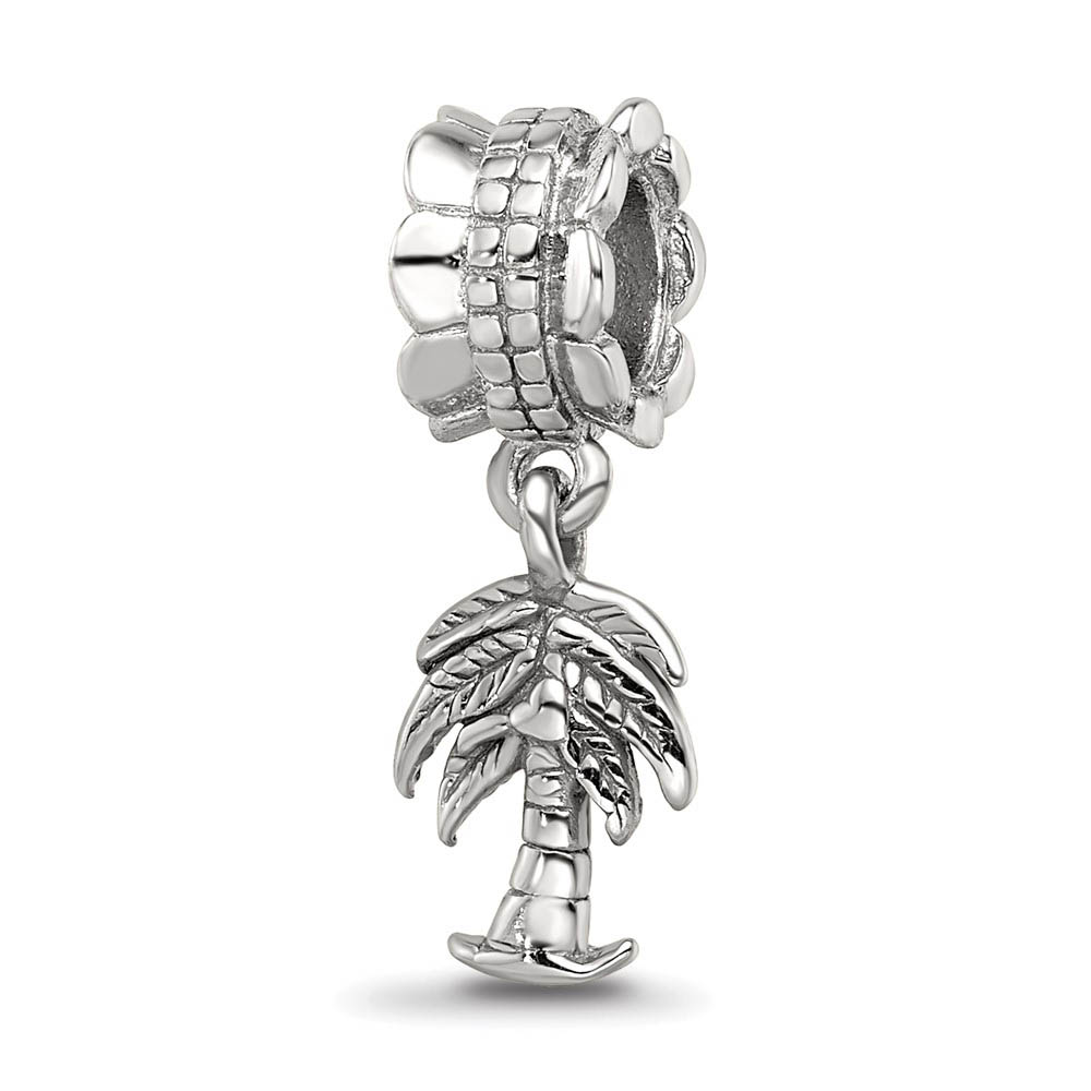 Sterling Silver Palm Tree Dangle Bead Charm