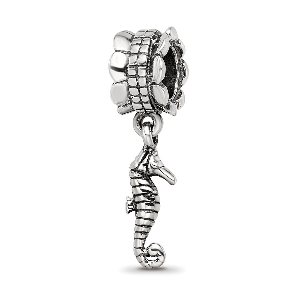 Sterling Silver Sea Horse Dangle Bead Charm