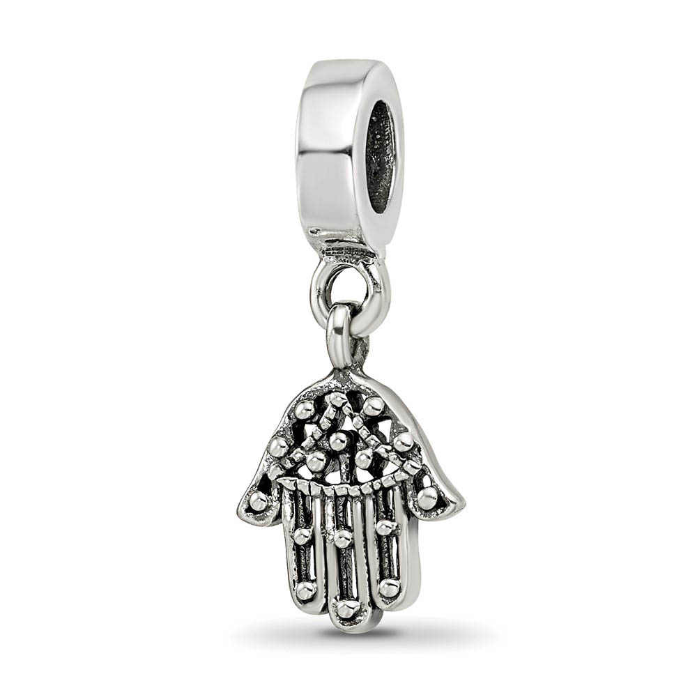 Sterling Silver Hand of God Dangle Bead Charm