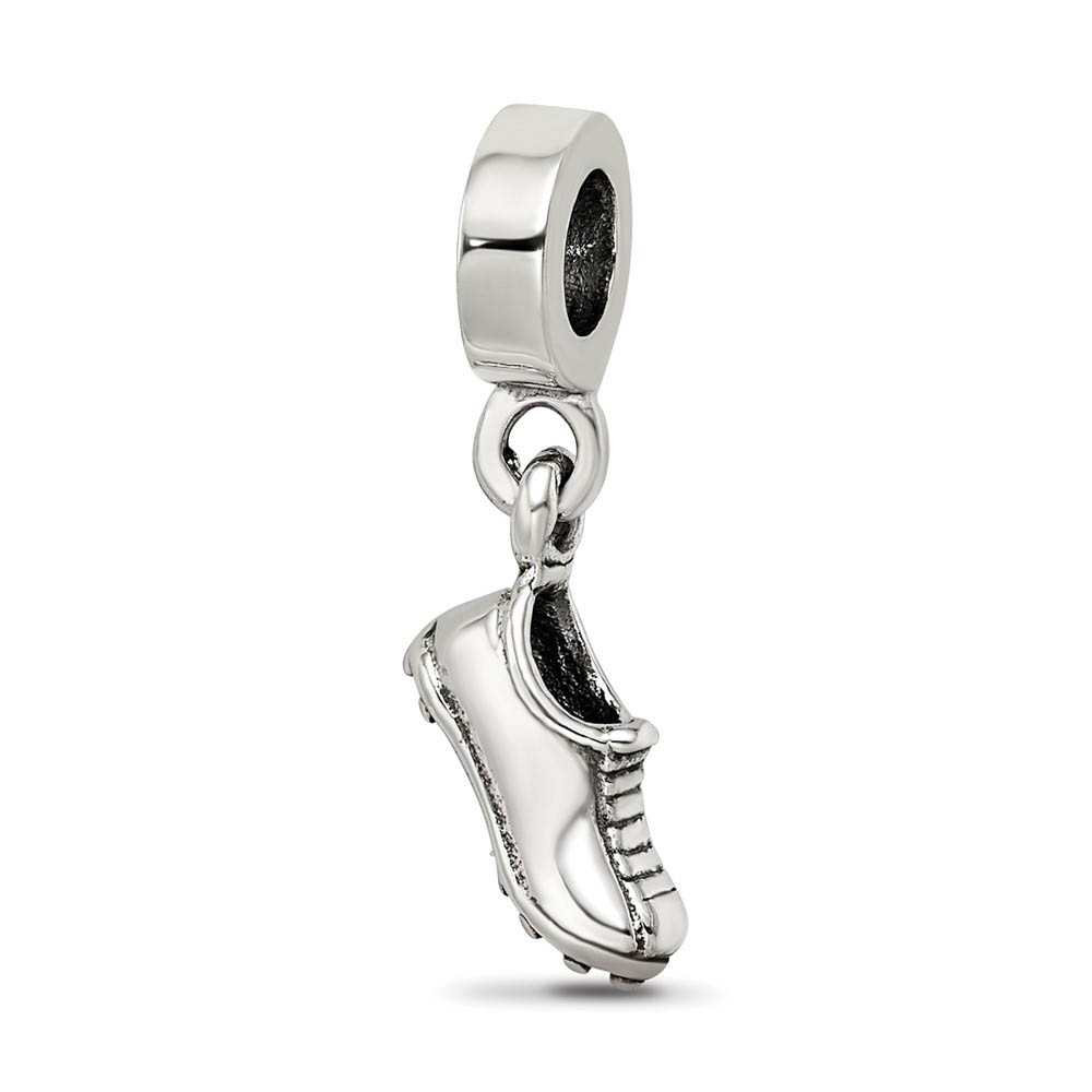 Sterling Silver Sports Shoe Dangle Bead Charm