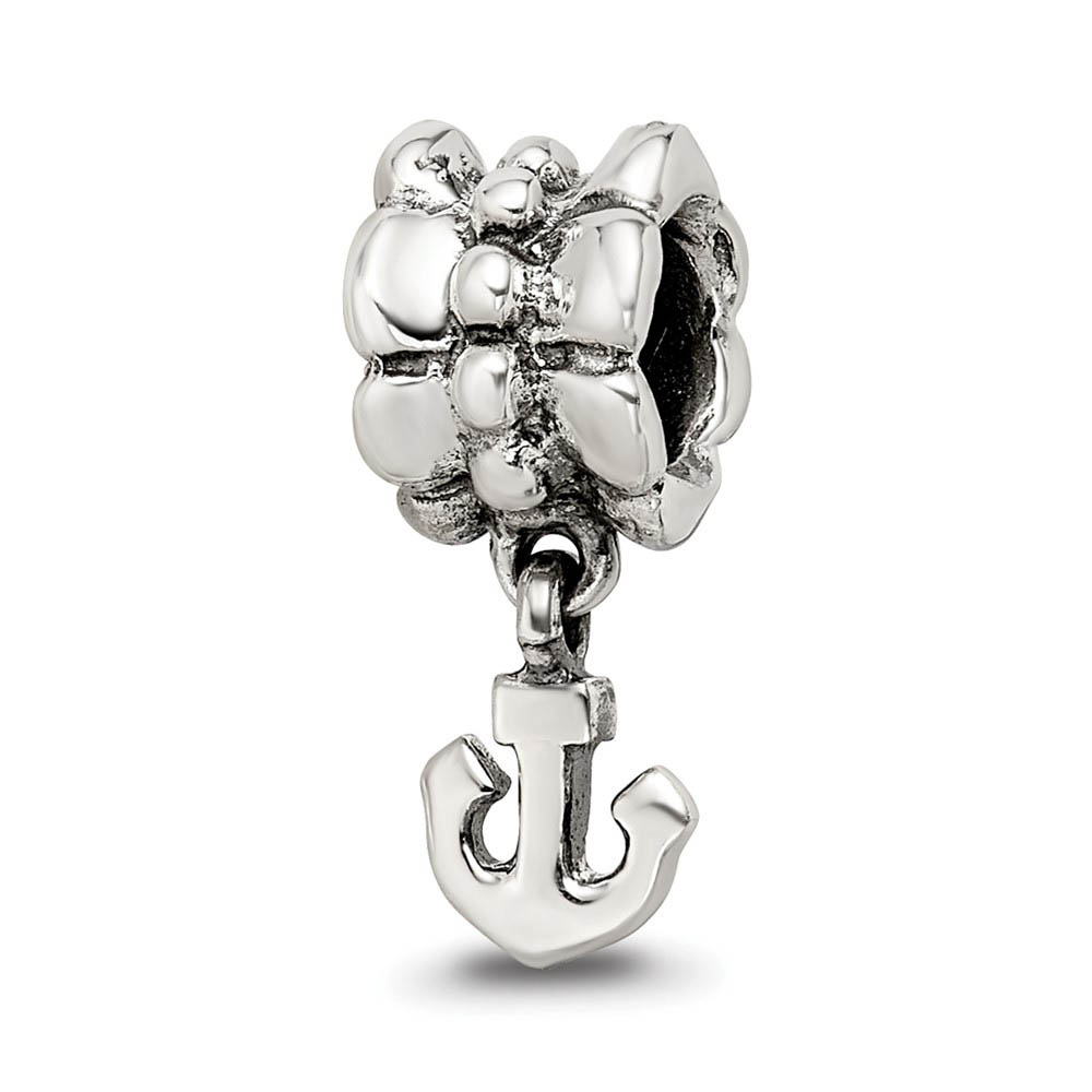 Sterling Silver Nautical Anchor Dangle Bead Charm