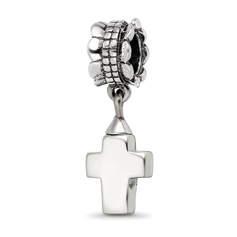Sterling Silver Cross Ash Holder Bead Charm