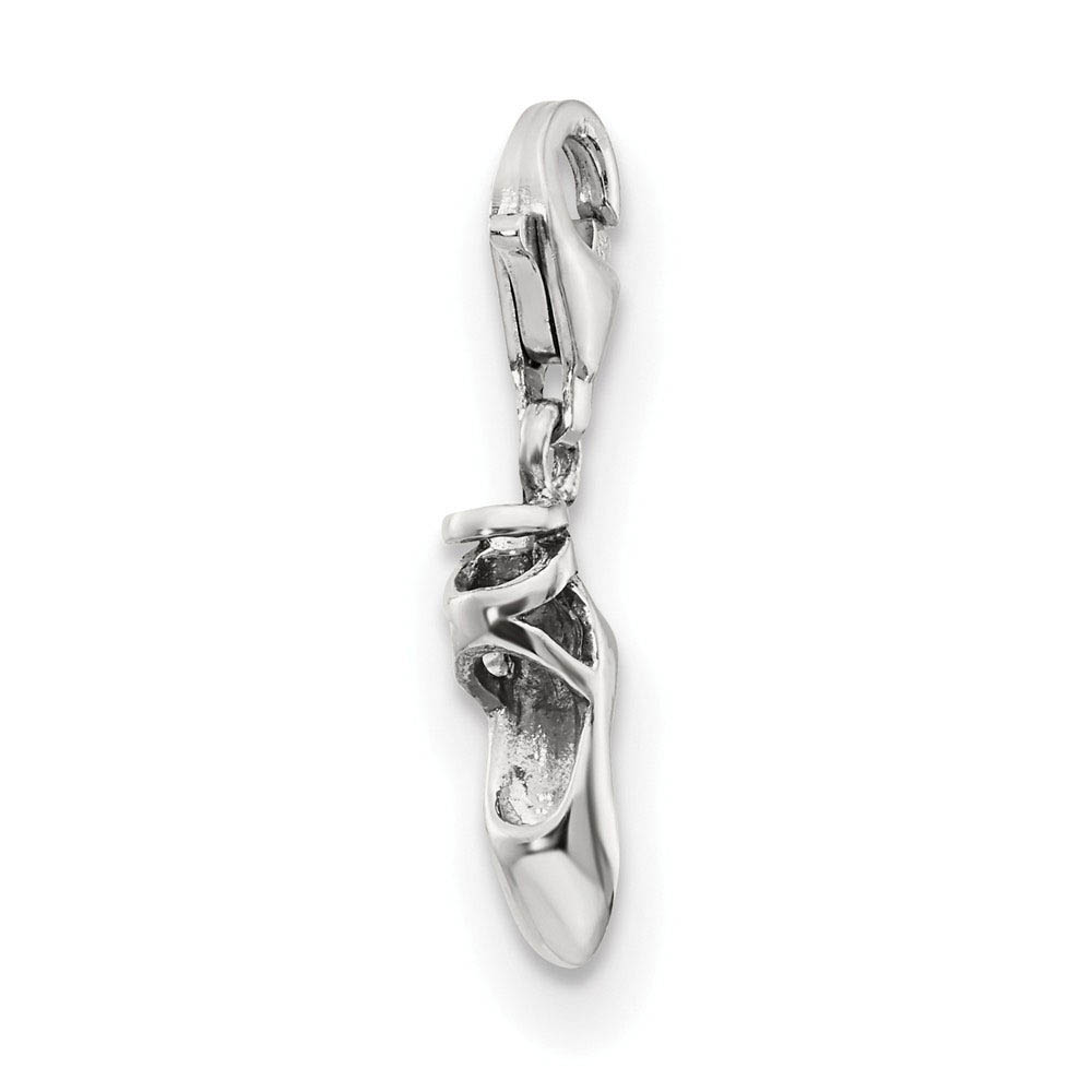 Sterling Silver Ballet Shoe Clip-on Bead Charm