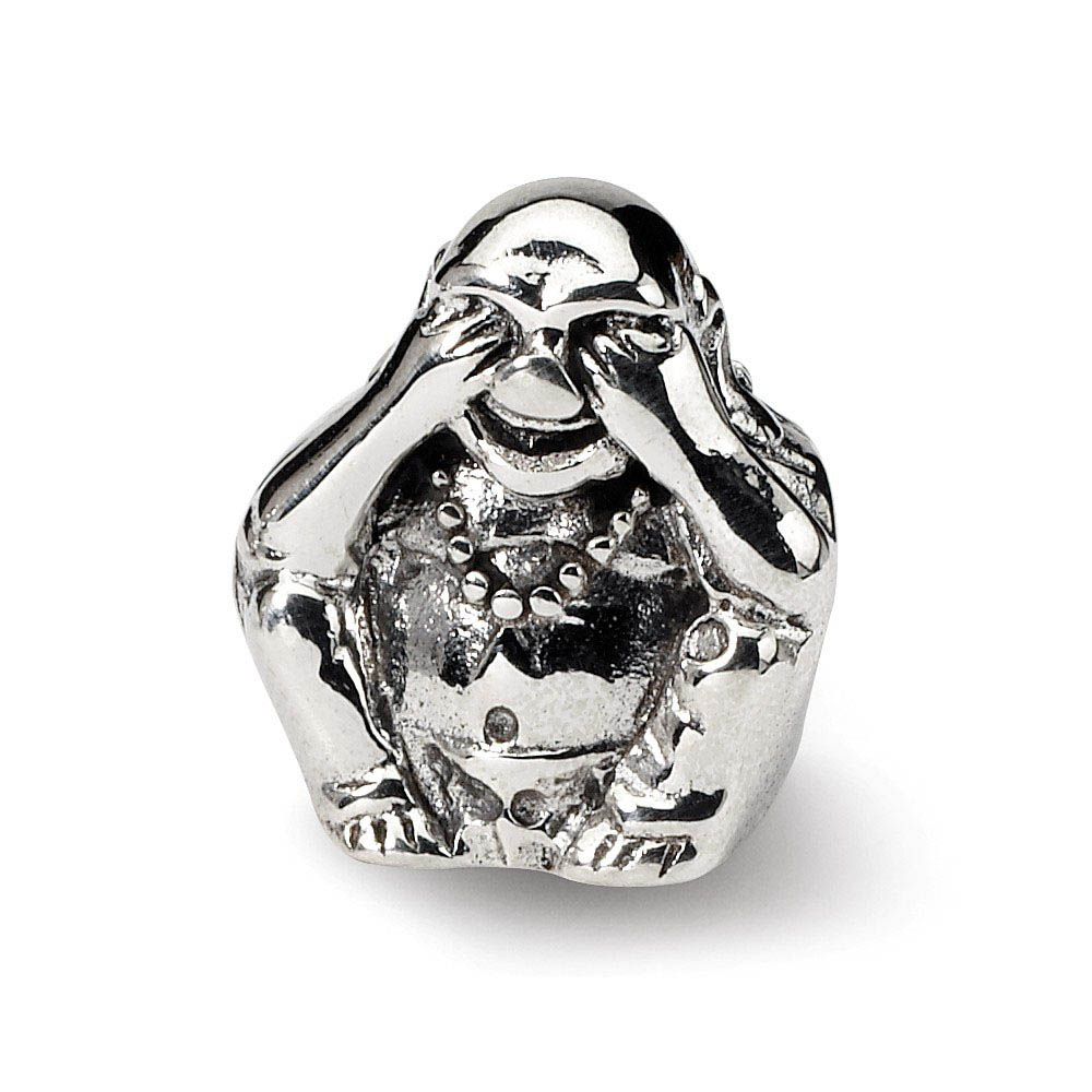 Sterling Silver See No Evil Bead Charm