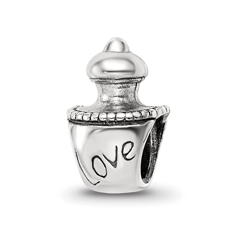 Sterling Silver Love Perfume Bottle Bead Charm