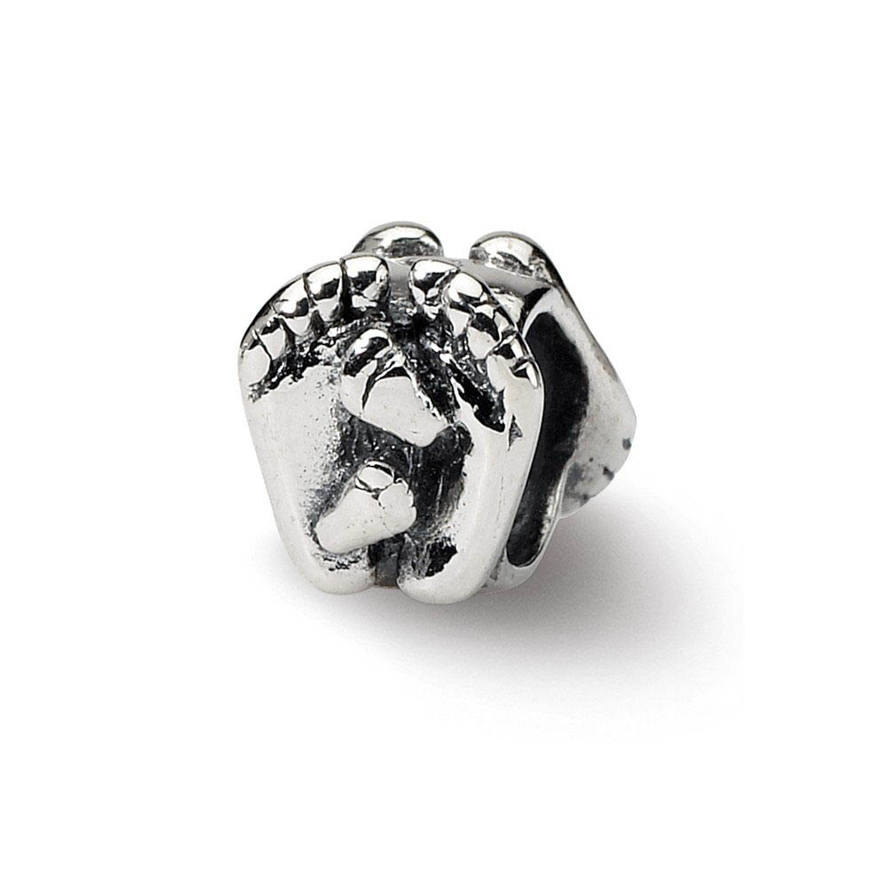 Sterling Silver Big and Little Feet Bead Charm