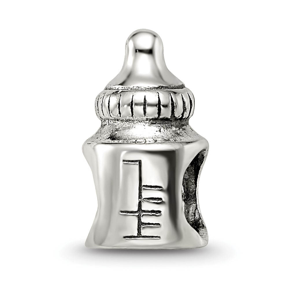 Sterling Silver Baby Bottle Bead Charm