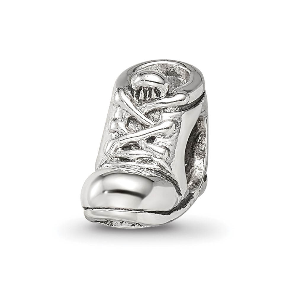 Sterling Silver Baby Shoe Bead Charm