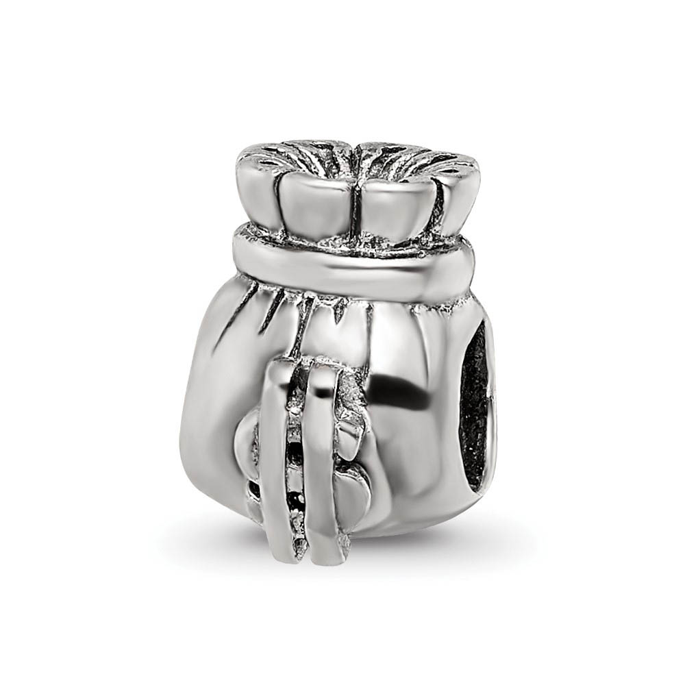 Sterling Silver Money Bag Bead Charm