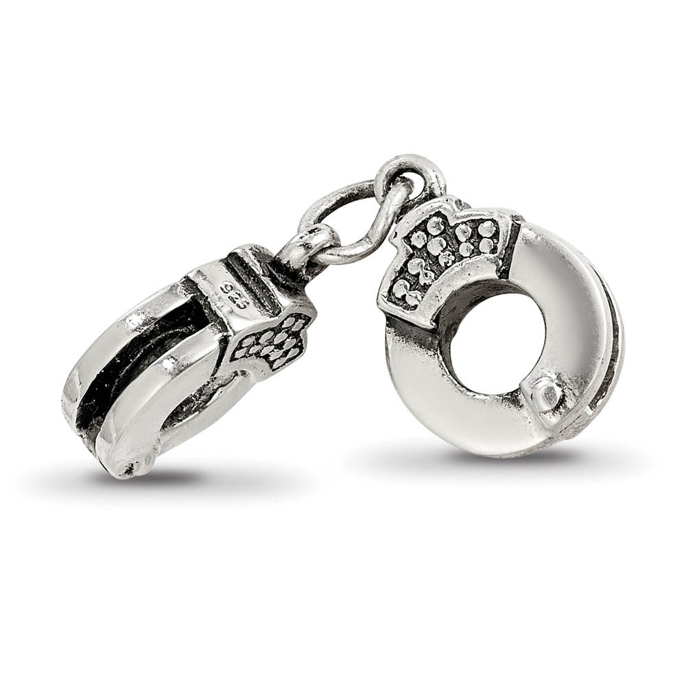 Sterling Silver Handcuffs Bead Charm