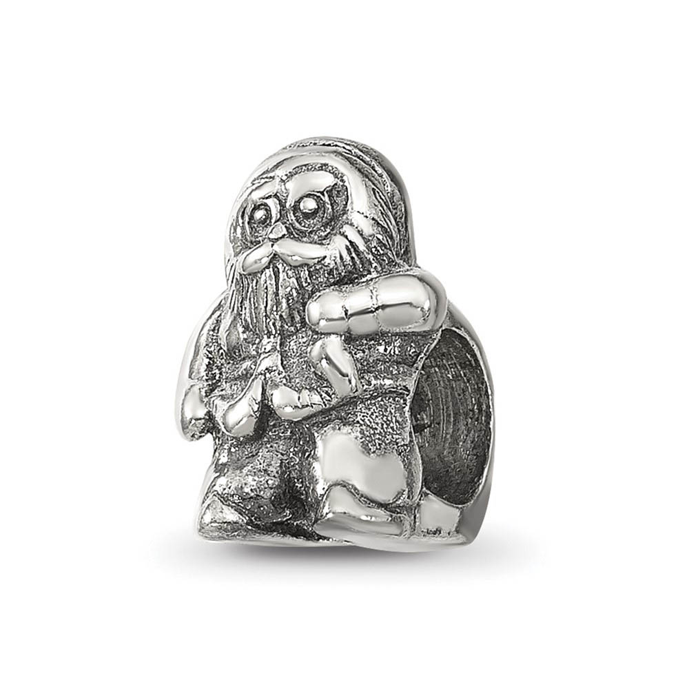 Santa Claus Charm in Silver for 3mm Charm Bracelets