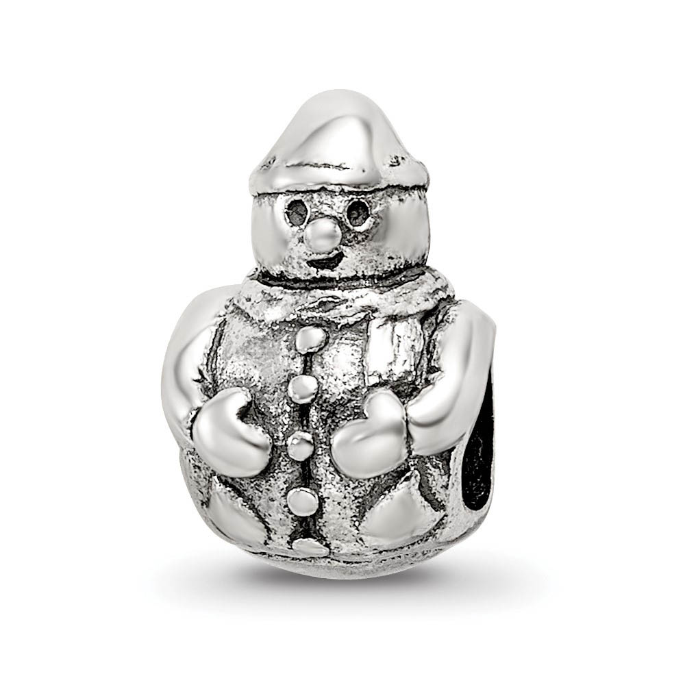 Sterling Silver Classic Snowman Bead Charm